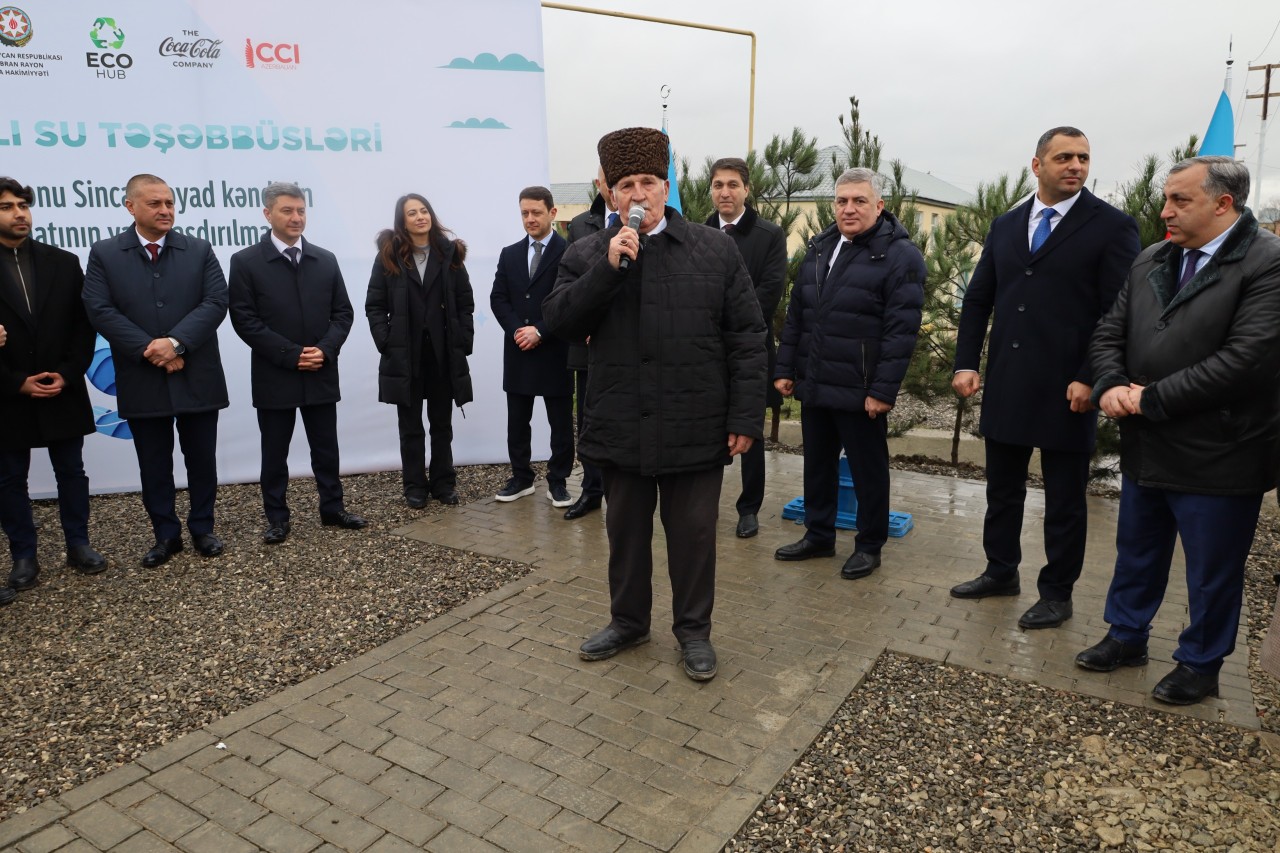 Şabran rayonunun Sincanboyad kəndində yüzlərlə sakin içməli su ilə təmin olunudu - FOTOLAR